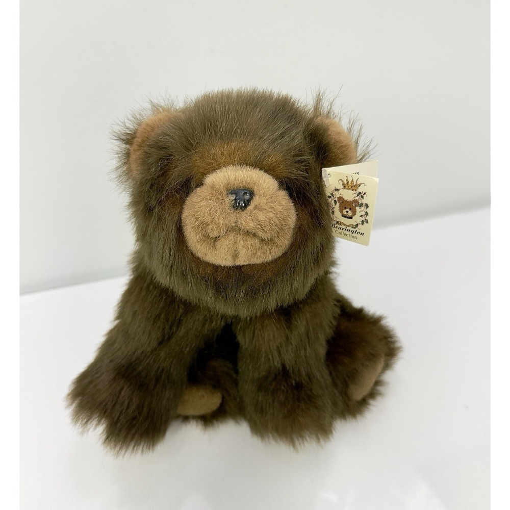 Bearington Collection Baby Benjamin Brown Bear Plush Stuffed Animal Hairy 11"USA